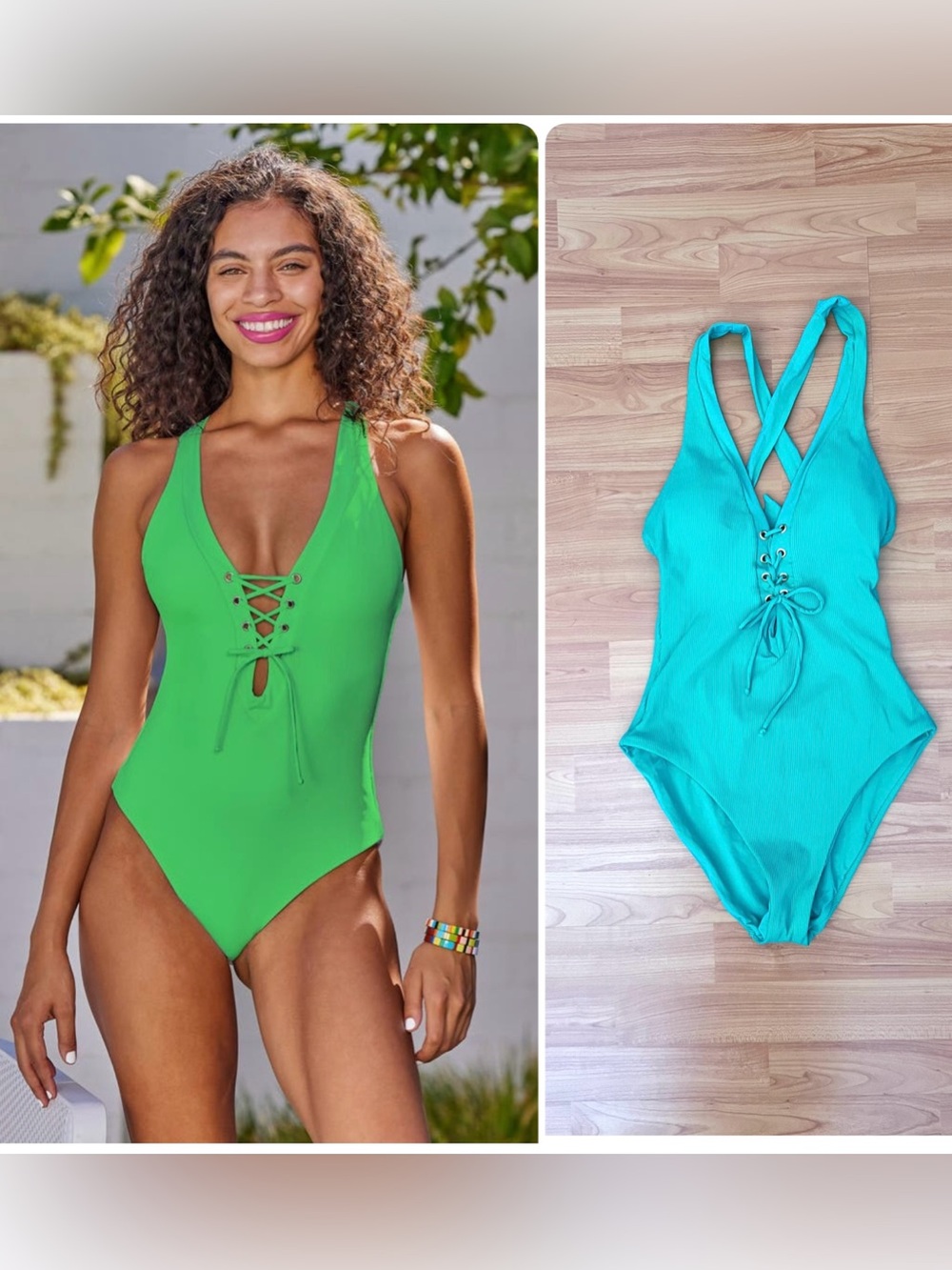 Becca Modern Edge Lace Up One Piece